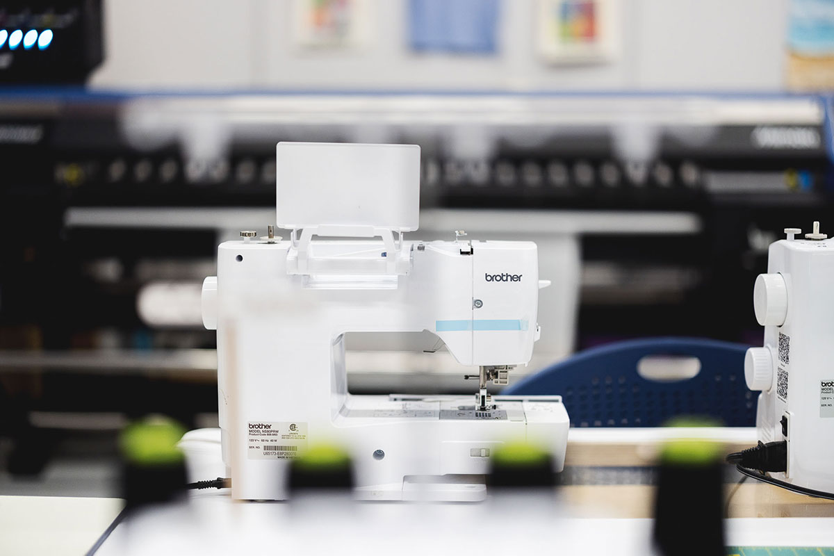 Sewing machine at the SJC Makerspace, The Big Idea